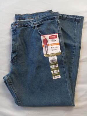 Wrangler Flex Regular Fit Men s Jeans Blue 5 Star Premium Denim Size 40x30 NWT