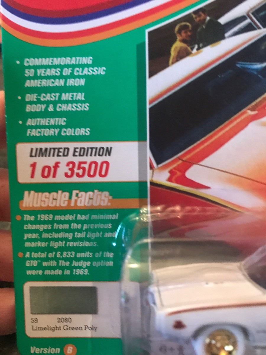Johnny Lightning White Lightning – GTO Judge – Miniature Neuve