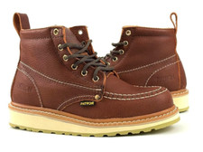 MENS BOTAS DE TRABAJO LIGHT BROWN BOOTS GENUINE LEATHER WATER AND OIL RESISTANT