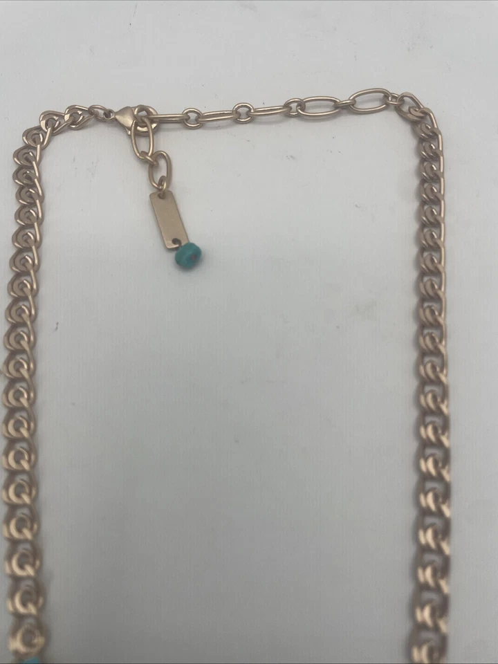 Collar de Diseñador Mariana Tono Rosa Cristales de Swarovski Mosaico Azul Aqua Foto 3 de 4