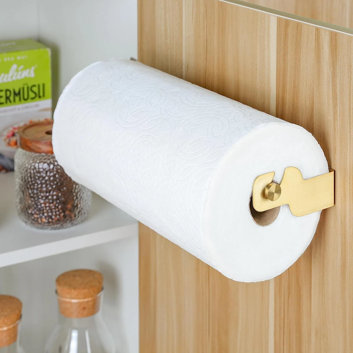 Paper Towel Holder Cabinet Door - under Cabinet Paper Towel Holder, Self  Adhesiv