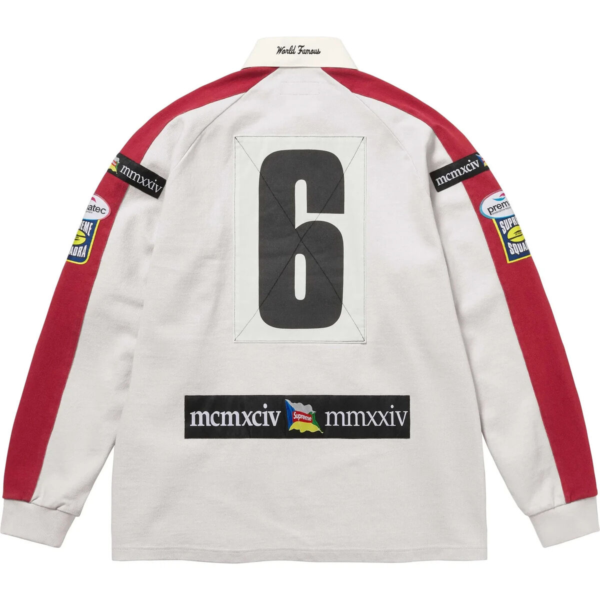 Supreme Chest Stripe Rugby White Red Purple 3colors FW24 | eBay Supreme Chest Stripe Rugby White Red Purple 3colors FW24 | eBay