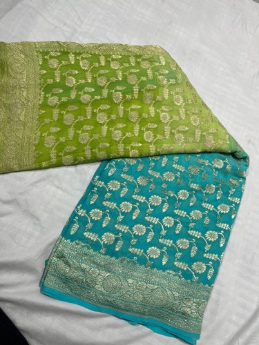 banarasi khaddi Georgette silk saree - Picture 3 of 24