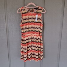 Sanctuary Summer Crochet Mini Dress Size L Sleeveless Elastic Waist Women Preppy