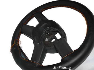 Für 03-14 Mercedes Vito 2 W639 Echtes Leder Lenkradbezug + Schwarzes Band