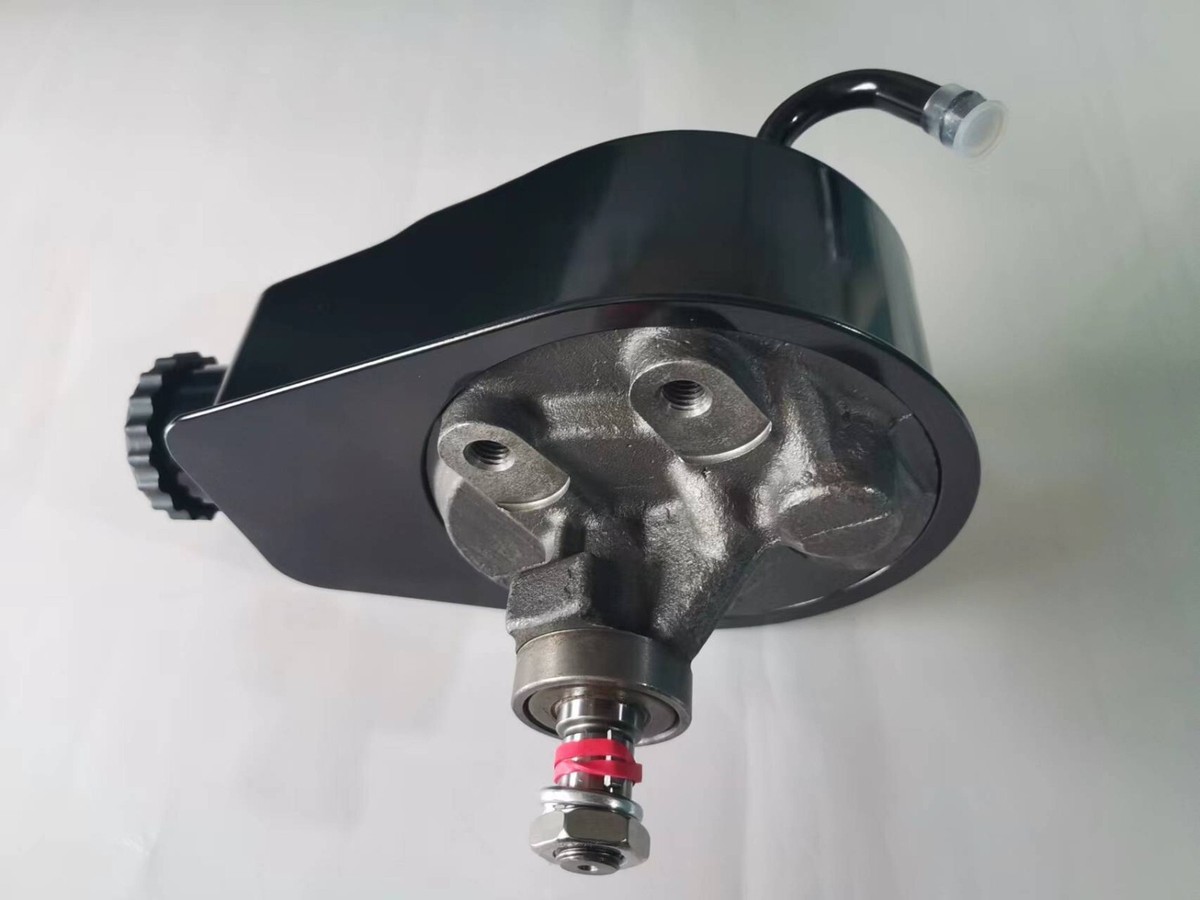 SBC Chevy Black Saginaw Power Steering Pump With Bracket Pulley 403202