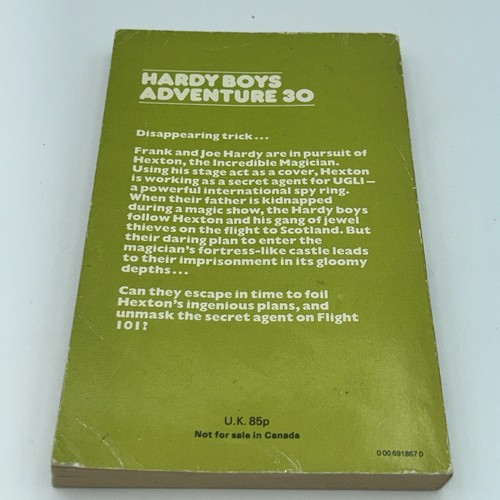 #30 The Secret Agent On Flight 101 Hardy Boys Franklin W. Dixon UK Print 1980 PB - Picture 6 of 10