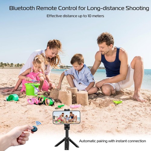 ULANZI JJ02 Selfie Stick Tripod Extendable Grip Phone Tripod 3-in-1 Phone Clip - Picture 7 of 8