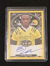 Jalen Green 2018 Leaf Metal All American Bowl Tours Gold Auto #d /10 Bulldogs