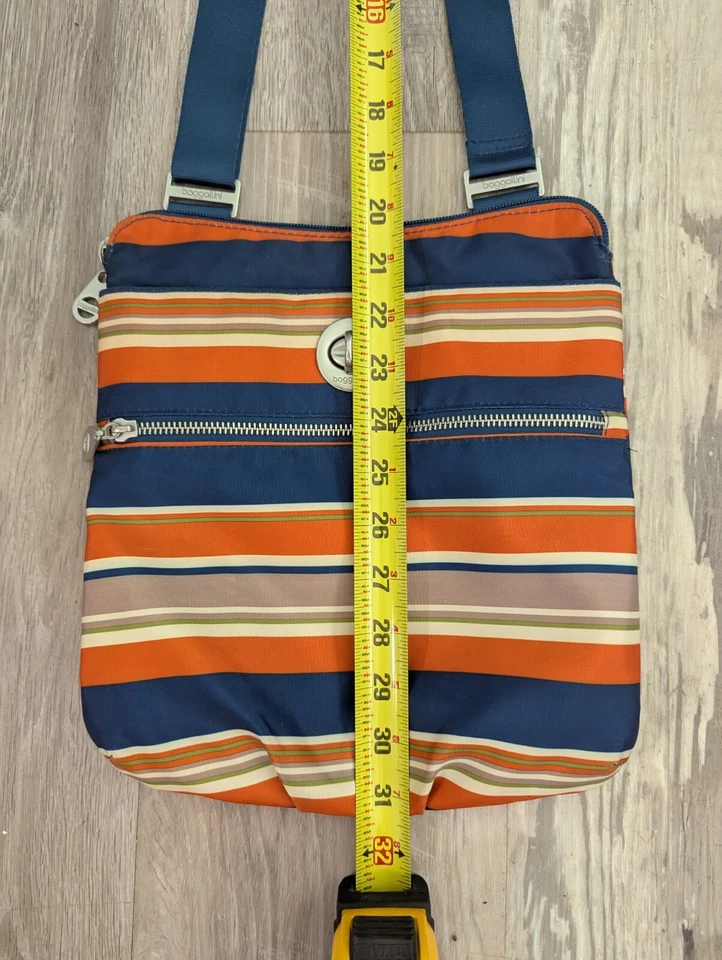 Bolso Bandolera Baggallini Azul Naranja Verde Correa Ajustable Foto 3 de 4