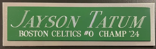 JAYSON TATUM CELTICS NAMEPLATE AUTOGRAPHED SIGNED BASKETBALL-JERSEY-PHOTO-FLOOR