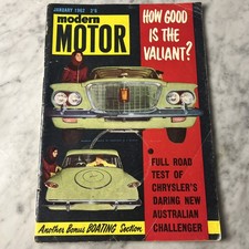 Modern Motor January 1962 Chrysler Valiant Road Test Issue