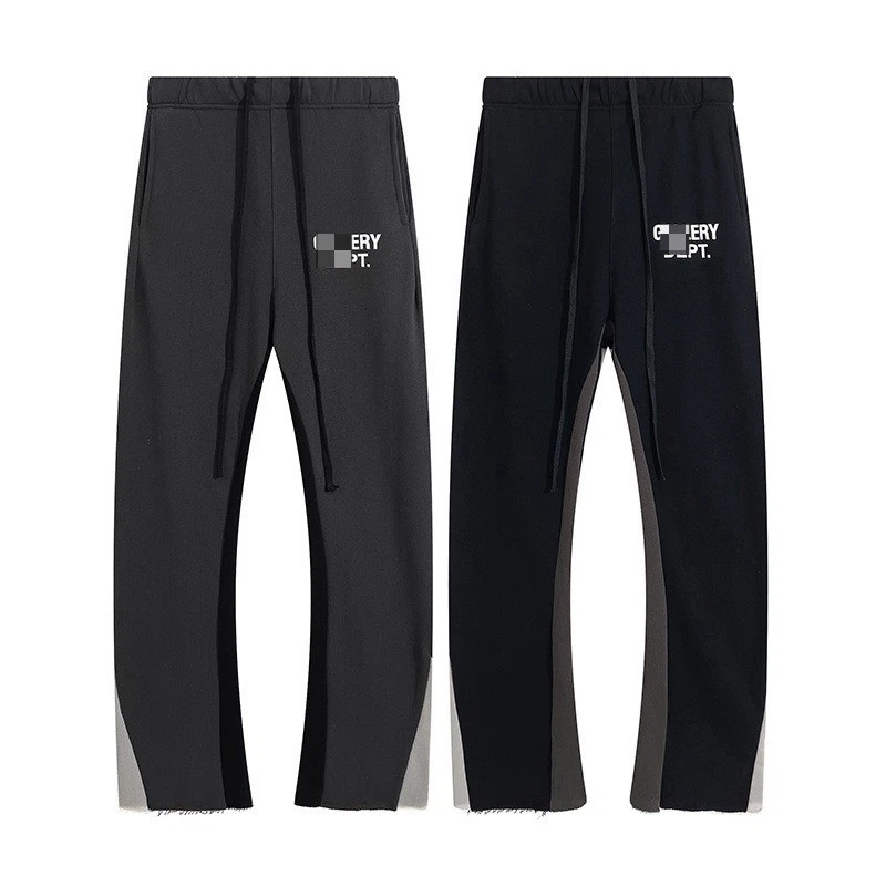 Streetwear-inspired Patchwork Micro-flared Casual Athletic Wear Sweatpants