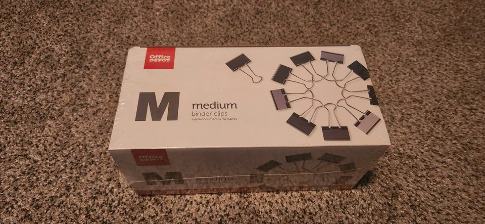 Clips de carpeta medianos Office Depot 12 cajas con 12 clips por caja Foto 2 de 2