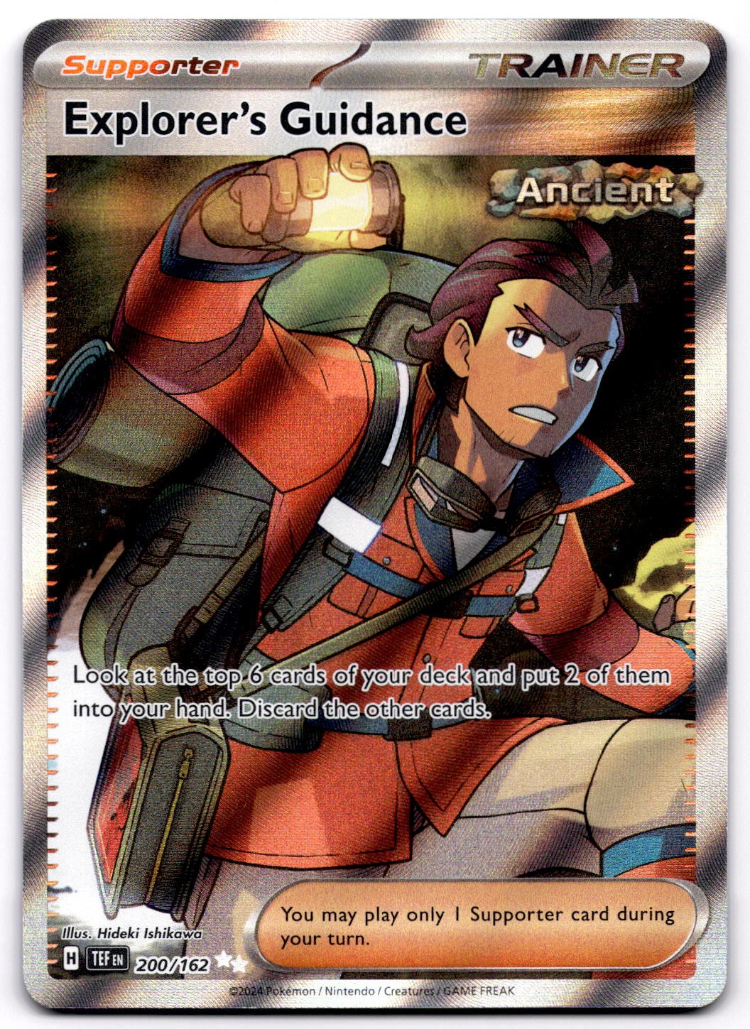 Explorer's Guidance 200/162 SV Temporal Forces Ultra Rare Pokemon Card - NM