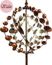 Wind Spinners Outdoor, 75" Large Metal Kinetic Wind Sculptures for Garden, 360 D