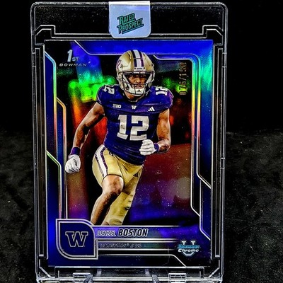 Denzel Boston RARE ROOKIE BLUE Numbered Refractor #/150 RC W/ CASE