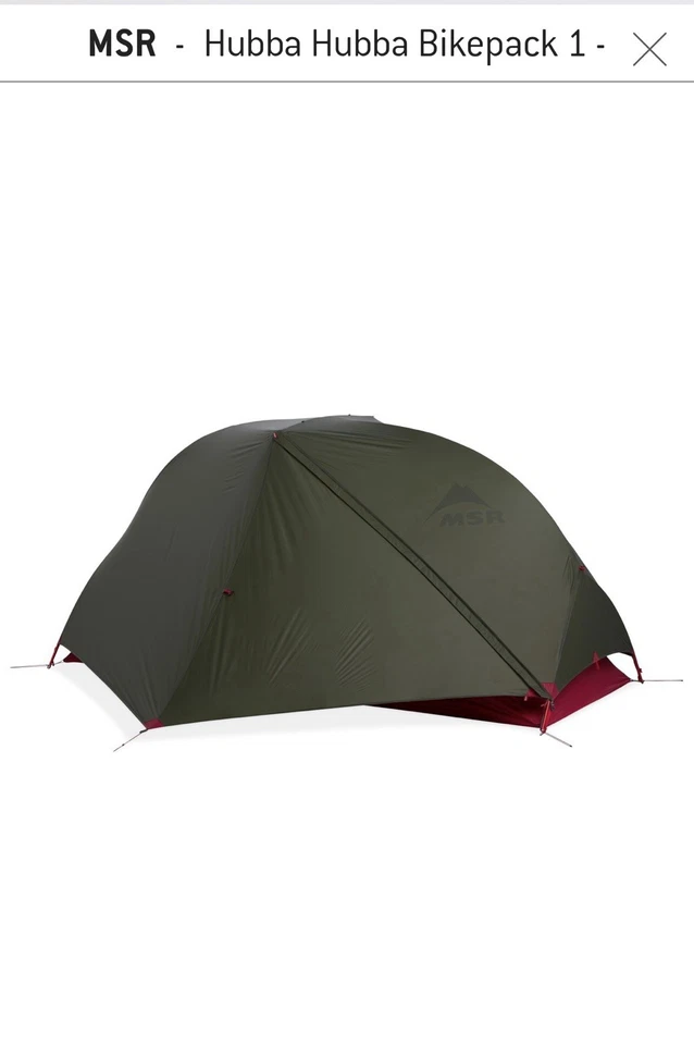 MSR - Hubba Hubba Bikepack 1 Personen-Zelt ultraleicht Outdoor Trekking Camping - Bild 2 von 4