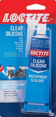 Loctite Silicone Sealant, Clear, 2.7 Single Oz Tube, Clear and colorless 