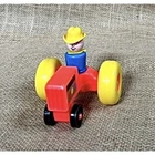 Vintage Fisher Price Little People Tractor And Cowboy Farmer Figure Plastic Toy