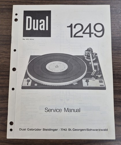 Dual 1249 Turntable Service Manual - OEM