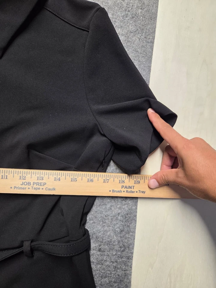 Valentino Garavani Belted Front Zip Short Sleeve Collared Classic Business Dress - Image 2 of 4