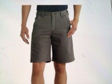 Carhartt Men  s Gray  Rigby  Relaxed Fit Cotton 5 Pocket Shorts Size 40.