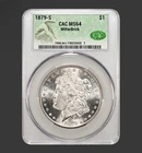 1879-S CACG MS64 $1 Morgan Silver Dollar Witterbrick, Signed