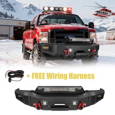 For 2008-2009-2010 Ford F250 F350 Super Duty Front Bumper W Winch Platelights For 2008-2009-2010 Ford F250 F350 Super Duty Front Bumper W Winch Platelights