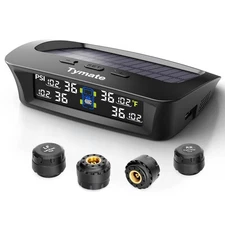 TPMS Tire Pressure Monitor System with Solar Charge & 4 Sensors 2024