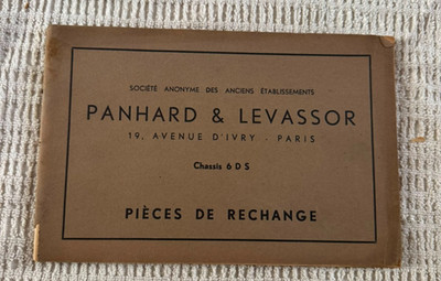 Panhard & Levassor Chassis 6 DS Pieces De Rechange Catalogue Brochure