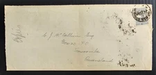 1916 Australia 6d Ultramarine Kangaroo stamp on Cover Melbourne-Toowoomba