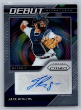 Jake Rogers 2021 Panini Prizm Debut Signatures #DS-JR