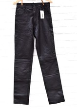 Linus Lederhose vintage Lederjeans Biker W29 W28 W27 schwarz | NEU mit Etikett