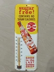 Vintage Diet Sun Drop Golden Cola Thermometer Tin merchandise Not Porcelain