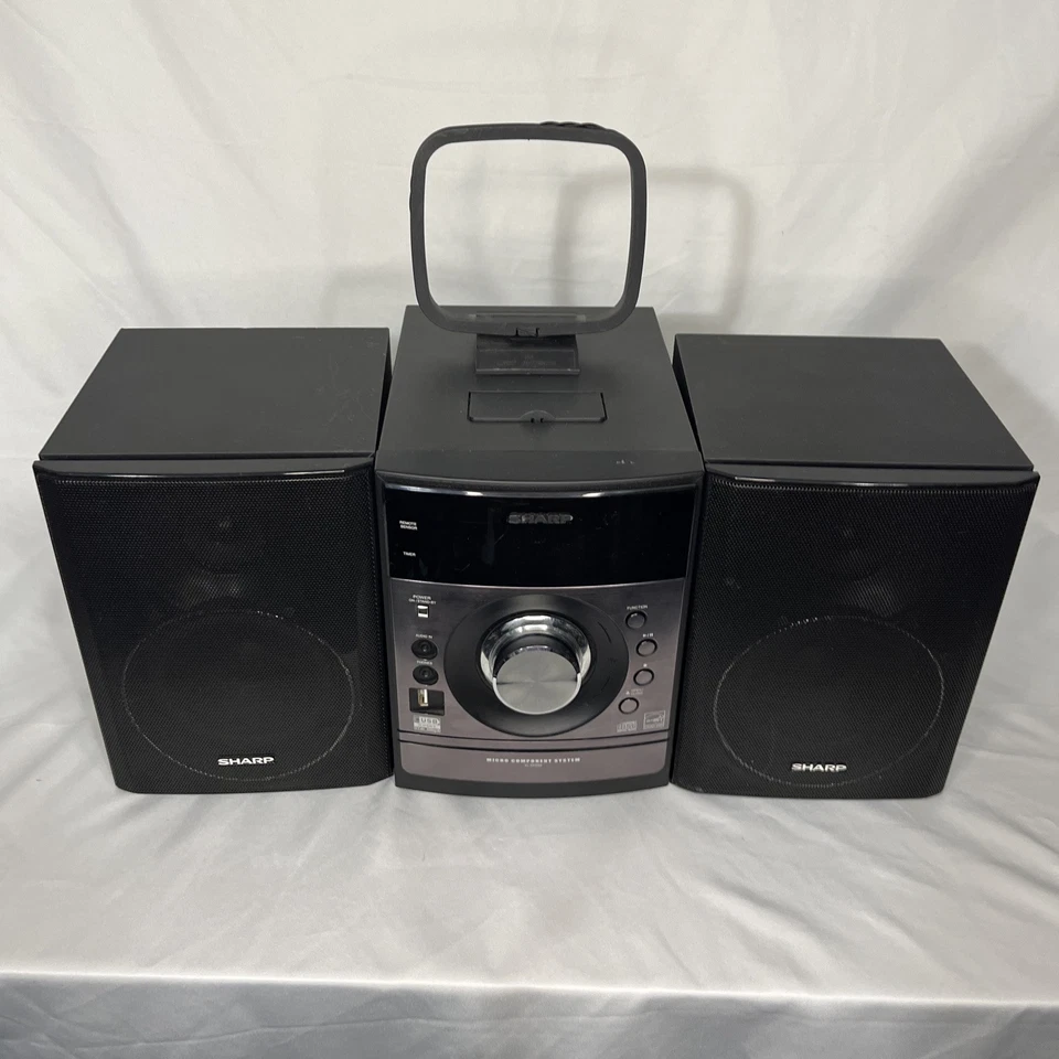 Sharp Bookshelf Stereo Ipod Iphone CD Player USB AM/FM Radio Aux Video XL-DH259 - Image 3 of 4