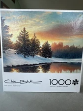 Country Lake Winter Puzzle 1000pc One Quiet Morning Family Activity Sealed