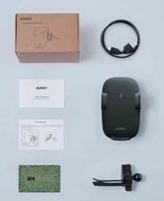 AUKEY Air Vent Wireless Charger Car Mount Cell Phone Holder For iPhone Samsung