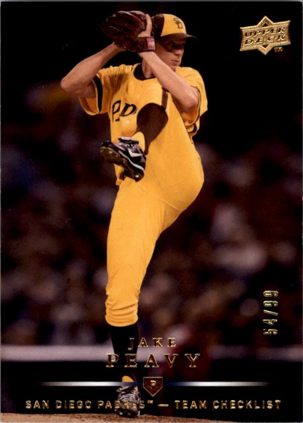 2008 Upper Deck Gold #369 Jake Peavy CL /99 - BB