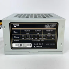 Vetroo Mute Master Computer Power Supply Unit PSU 400W Model N380 Voltage 220V
