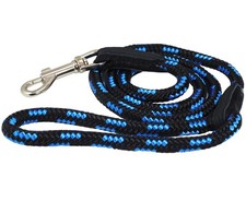 Dog Rope Leash 4ft Long Medium 4ft Long 3/8" Diam 10mm Blue/Black