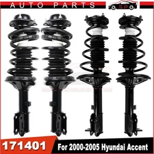 Front-Rear For Hyundai Accent 2000-05 4 Pcs Complete Struts Shocks & Coil Spring