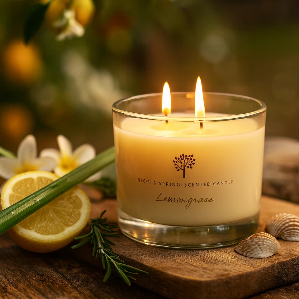 350g Scented Candles Natural Soy Wax Aromatic Home Fragrance 2 Wick Gift Candle