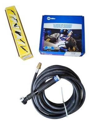 Miller Weldcraft WP17 WP9 TIG Torch Hose Lead Pro Fax TTC 200 Welding Lot