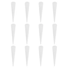 Solid Rubber Stoppers 1x6x30mm, 12 Pcs Tapered Lab Seal Rubber Stopper White