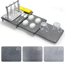 3Pcs Stone Drying Mat for Kitchen Counter - Quick Dry, Non-Slip