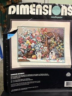 Dimensions Garden Bounty PARTIAL needlepoint kit