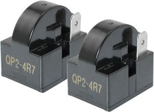 2PCS QP-02-4.7 PTC Refrigerator Start Relay 2-Pin Compressor Starter 4.7 
