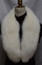 Real Natural White Fox Fur Collar Detachable New