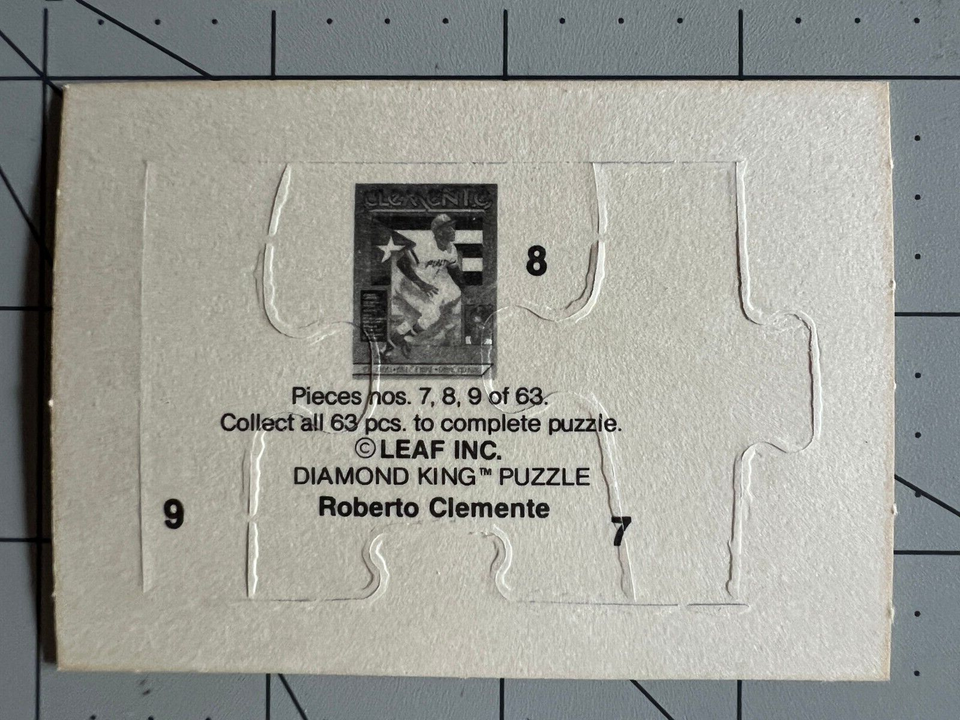 Roberto Clemente 1987 Donruss Leaf Diamond King Trading Card Puzzle 7